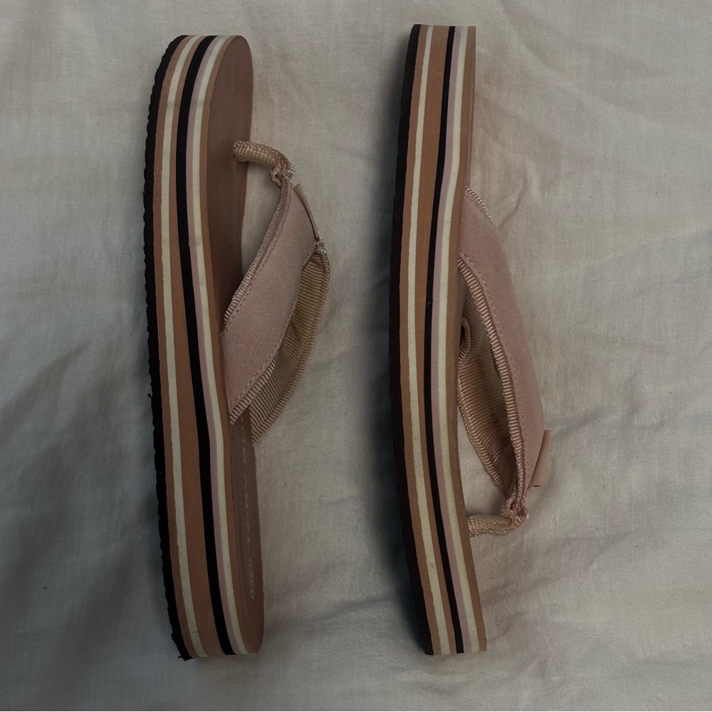 Tory Burch 70s Suede Flatform Thong Sandals